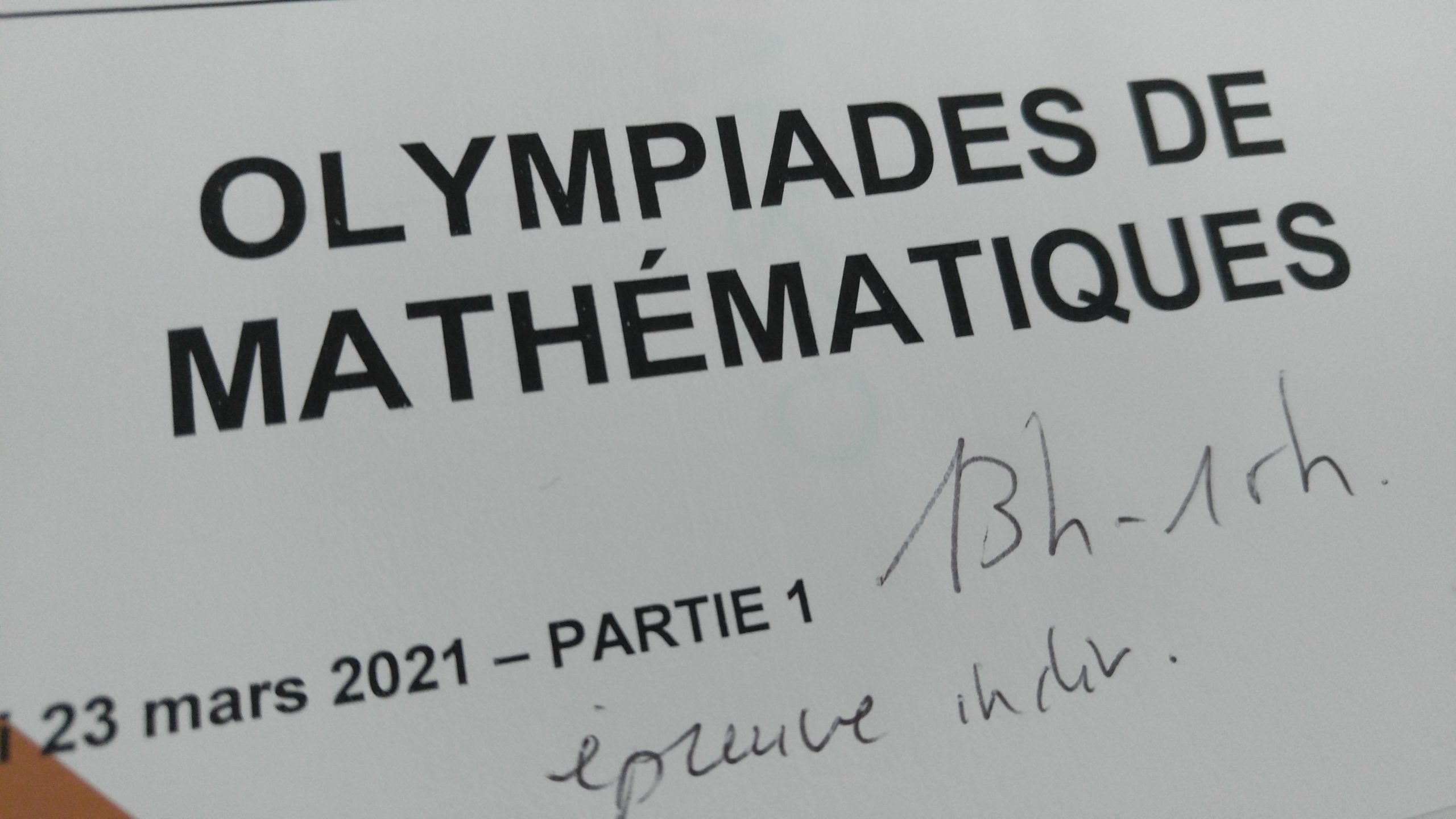 Les Olympiades Nationales De Math Matiques Lyc E Saint Paul Lens